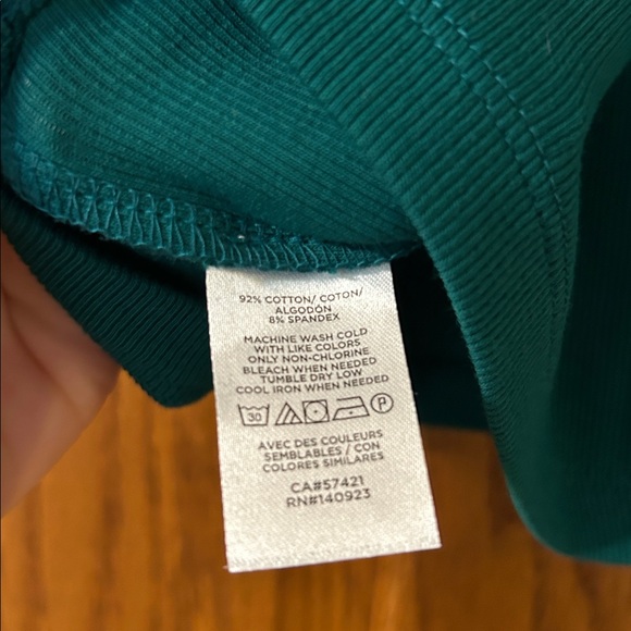 LOFT Teal Ribbed Sleeveless Top - Picture 4 of 5